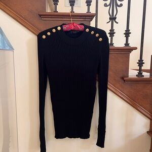 Authentic Louis Vuitton Black Ribbed Knitwear